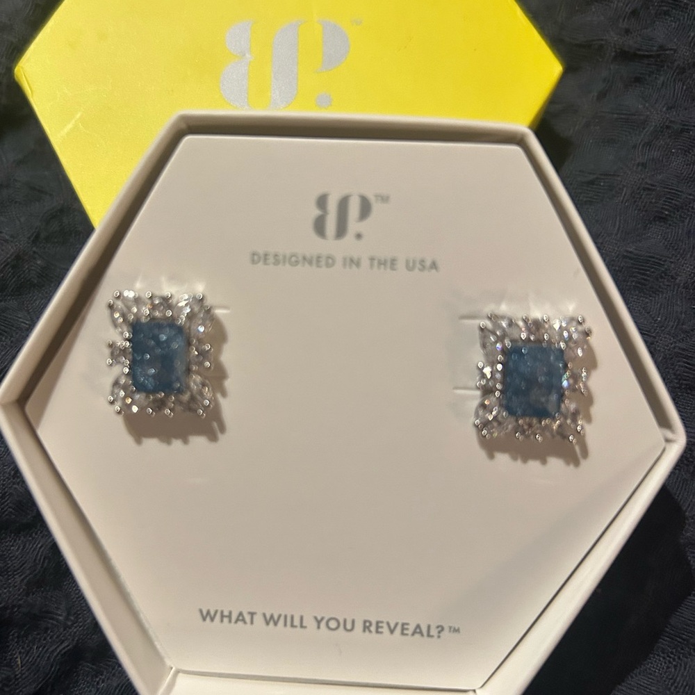 Bomb Party London Blue Topaz Studs Serenity Calling